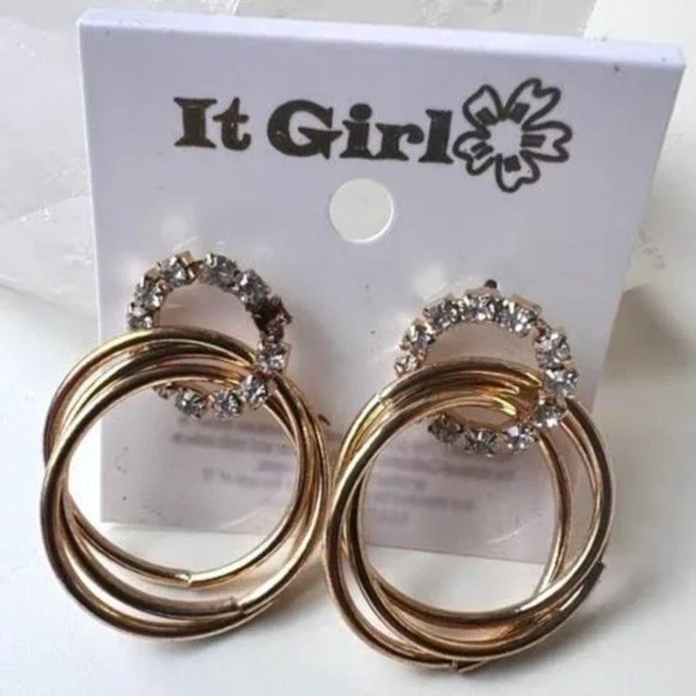 Gold Silver Dangle Earrings